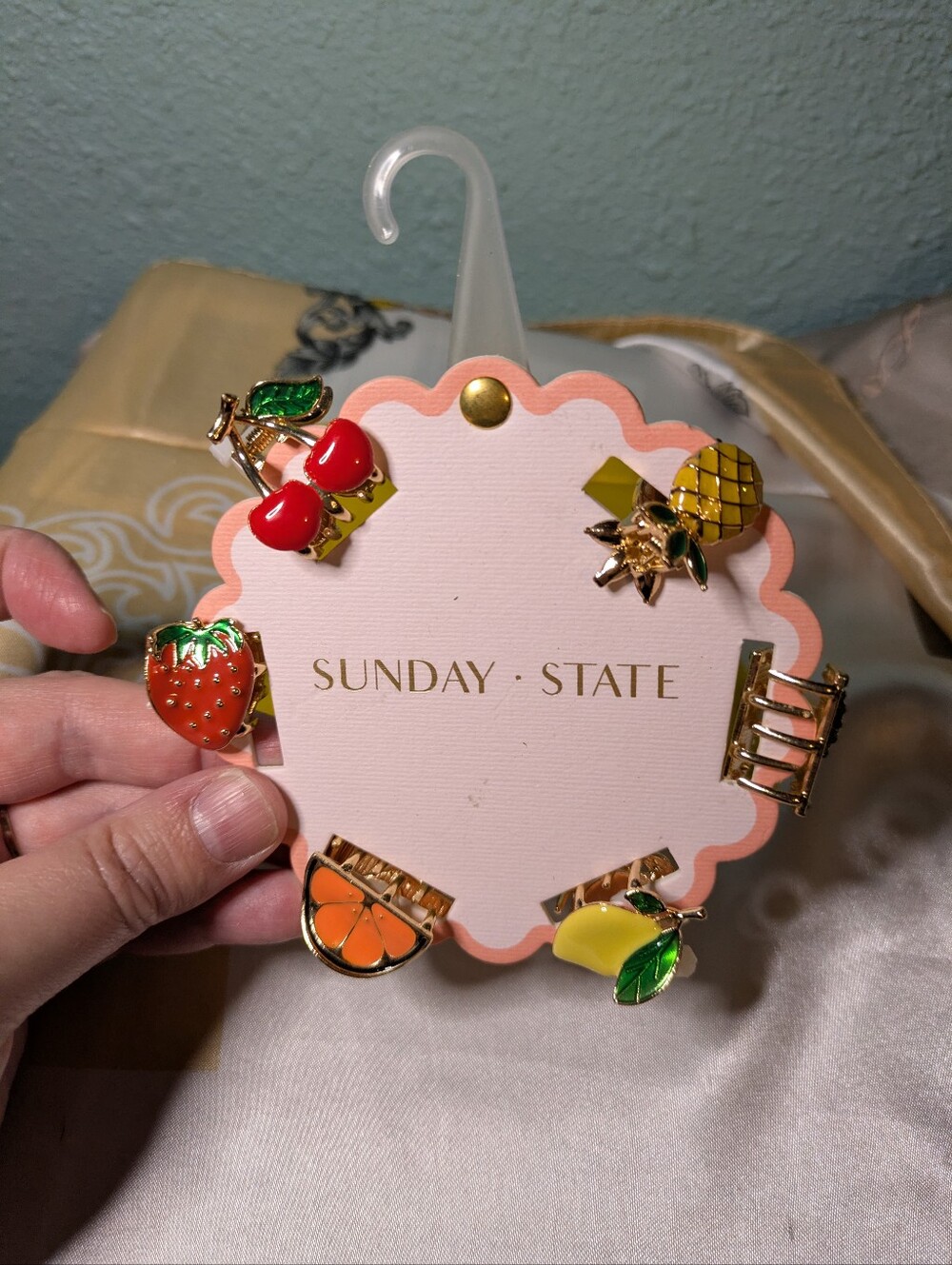 Sunday State Fruit & Butterfly Claw Hair Clips Set